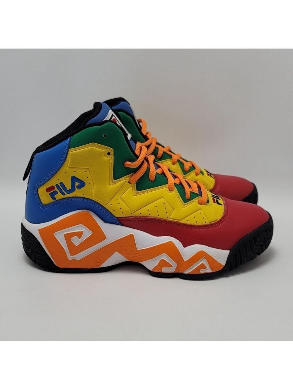 Fila Mb Ps Unisex Boys Multicolor Mid Top Lace Up Sneakers Shoes Youth Size 5
